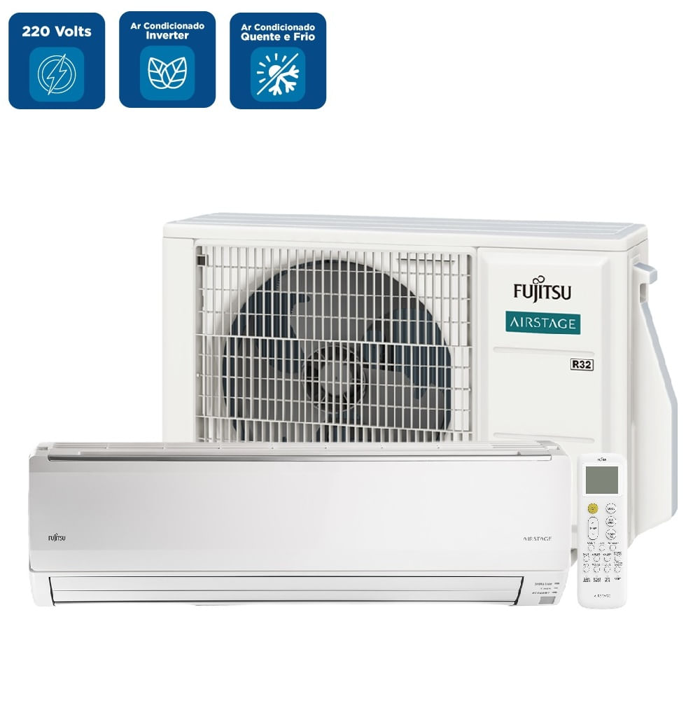 Ar Condicionado Split Hi Wall Inverter Fujitsu Airstage Premium 18000 BTU/h Quente e Frio ASBG18KMBA – 220 Volts - Imagem 2